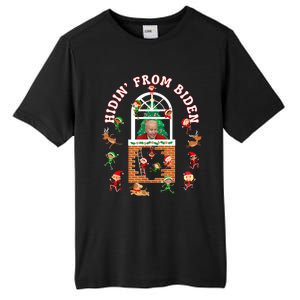 Funny Biden Christmas Sniffing Creepy Joe Hidin From Biden Tall Fusion ChromaSoft Performance T-Shirt