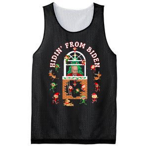 Funny Biden Christmas Sniffing Creepy Joe Hidin From Biden Mesh Reversible Basketball Jersey Tank