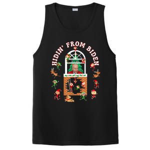 Funny Biden Christmas Sniffing Creepy Joe Hidin From Biden PosiCharge Competitor Tank