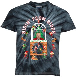 Funny Biden Christmas Sniffing Creepy Joe Hidin From Biden Kids Tie-Dye T-Shirt