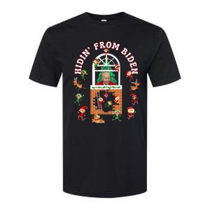 Funny Biden Christmas Sniffing Creepy Joe Hidin From Biden Softstyle CVC T-Shirt