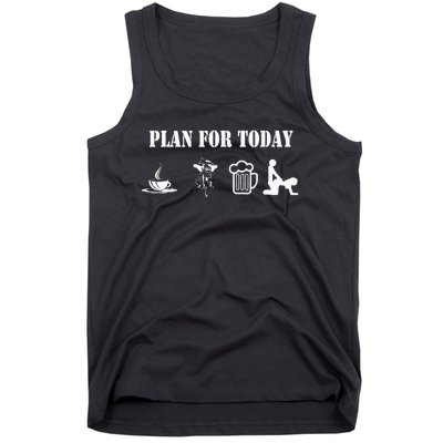 Funny Biker Chopper Motorcycle Plan For Day Tank Top