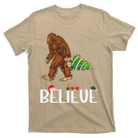 Funny Bigfoot Christmas Tree Lights Funny Sasquatch Believe T-Shirt