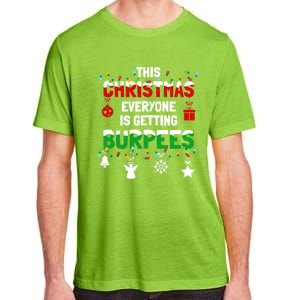 Funny Burpee Christmas Workout Fitness Sarcastic Adult ChromaSoft Performance T-Shirt