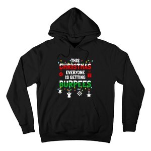 Funny Burpee Christmas Workout Fitness Sarcastic Hoodie