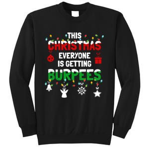 Funny Burpee Christmas Workout Fitness Sarcastic Sweatshirt