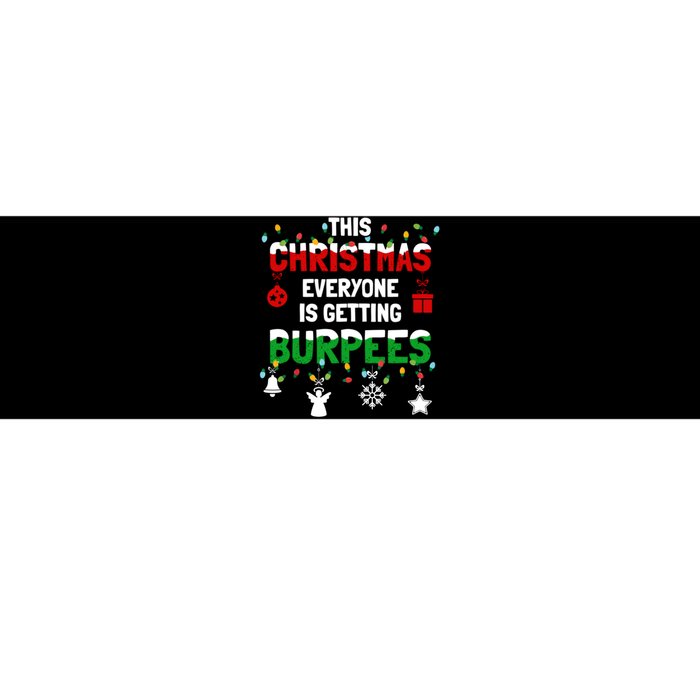 Funny Burpee Christmas Workout Fitness Sarcastic Bumper Sticker