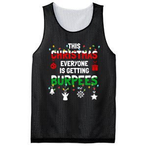 Funny Burpee Christmas Workout Fitness Sarcastic Mesh Reversible Basketball Jersey Tank