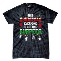 Funny Burpee Christmas Workout Fitness Sarcastic Tie-Dye T-Shirt