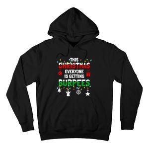 Funny Burpee Christmas Workout Fitness Sarcastic Tall Hoodie