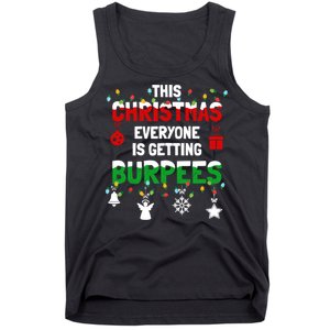 Funny Burpee Christmas Workout Fitness Sarcastic Tank Top