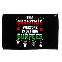 Funny Burpee Christmas Workout Fitness Sarcastic Grommeted Golf Towel