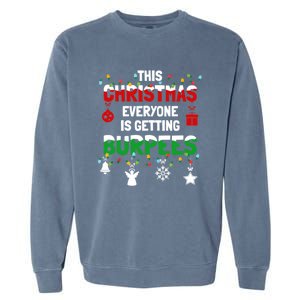 Funny Burpee Christmas Workout Fitness Sarcastic Garment-Dyed Sweatshirt