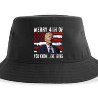 Funny Biden Confused Merry Happy 4th Of You Know...The Thing Sustainable Bucket Hat
