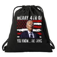 Funny Biden Confused Merry Happy 4th Of You Know...The Thing Drawstring Bag