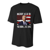 Funny Biden Confused Merry Happy 4th Of You Know...The Thing Youth Performance Sprint T-Shirt