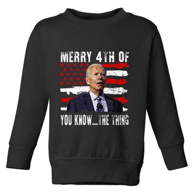 Funny Biden Confused Merry Happy 4th Of You Know...The Thing Toddler Sweatshirt