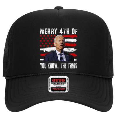 Funny Biden Confused Merry Happy 4th Of You Know...The Thing Trucker Hat