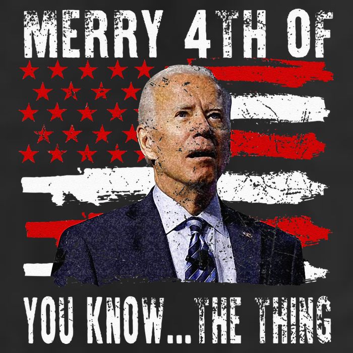 Funny Biden Confused Merry Happy 4th Of You Know...The Thing Trucker Hat