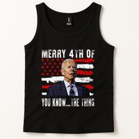 Funny Biden Confused Merry Happy 4th Of You Know...The Thing Tank Top