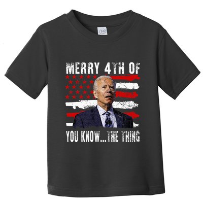 Funny Biden Confused Merry Happy 4th Of You Know...The Thing Toddler T-Shirt