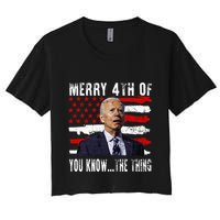 Funny Biden Confused Merry Happy 4th Of You Know...The Thing Crop Top