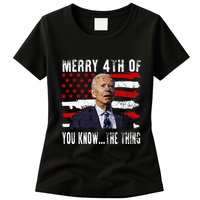 Funny Biden Confused Merry Happy 4th Of You Know...The Thing Womens T-Shirt