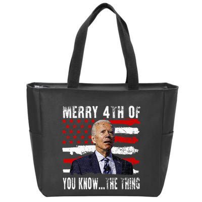Funny Biden Confused Merry Happy 4th Of You Know...The Thing Zip Tote Bag