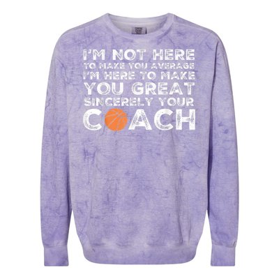 Funny Basketball Coach Basketball Coaching Colorblast Crewneck Sweatshirt