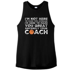 Funny Basketball Coach Basketball Coaching Ladies PosiCharge Tri-Blend Wicking Tank