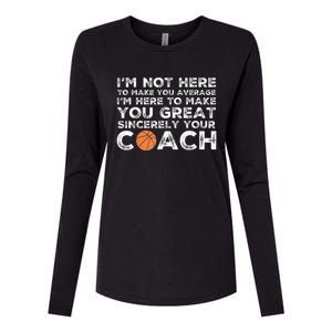 Funny Basketball Coach Basketball Coaching Womens Cotton Relaxed Long Sleeve T-Shirt