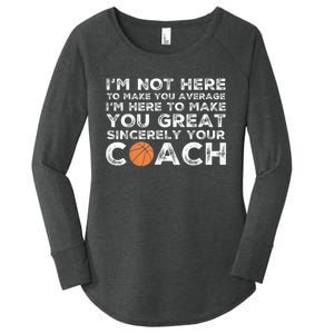 Funny Basketball Coach Basketball Coaching Women's Perfect Tri Tunic Long Sleeve Shirt