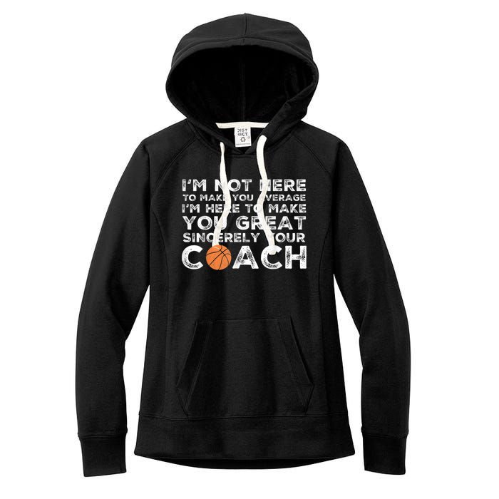 Funny Basketball Coach Basketball Coaching Women's Fleece Hoodie