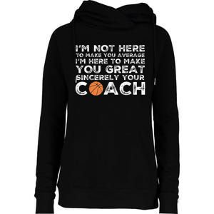 Funny Basketball Coach Basketball Coaching Womens Funnel Neck Pullover Hood