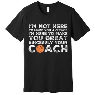 Funny Basketball Coach Basketball Coaching Premium T-Shirt