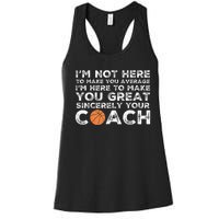 Funny Basketball Coach Basketball Coaching Women's Racerback Tank