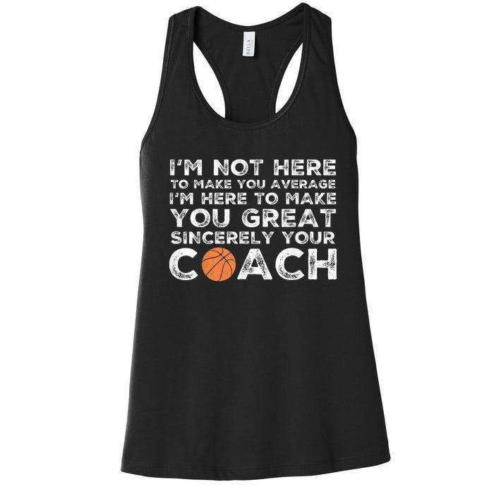 Funny Basketball Coach Basketball Coaching Women's Racerback Tank