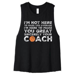 Funny Basketball Coach Basketball Coaching Women's Racerback Cropped Tank