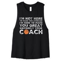 Funny Basketball Coach Basketball Coaching Women's Racerback Cropped Tank