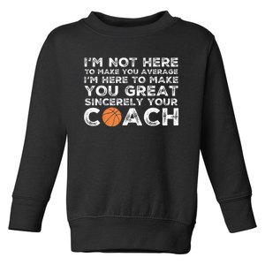 Funny Basketball Coach Basketball Coaching Toddler Sweatshirt