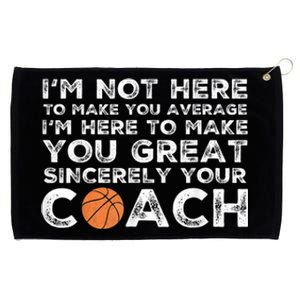 Funny Basketball Coach Basketball Coaching Grommeted Golf Towel