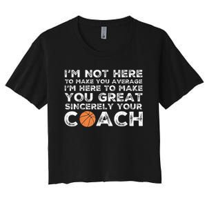 Funny Basketball Coach Basketball Coaching Women's Crop Top Tee