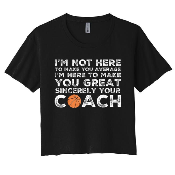 Funny Basketball Coach Basketball Coaching Women's Crop Top Tee