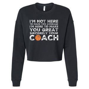 Funny Basketball Coach Basketball Coaching Cropped Pullover Crew