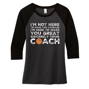 Funny Basketball Coach Basketball Coaching Women's Tri-Blend 3/4-Sleeve Raglan Shirt