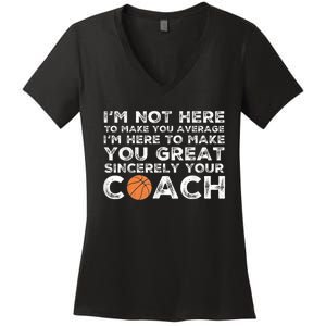 Funny Basketball Coach Basketball Coaching Women's V-Neck T-Shirt