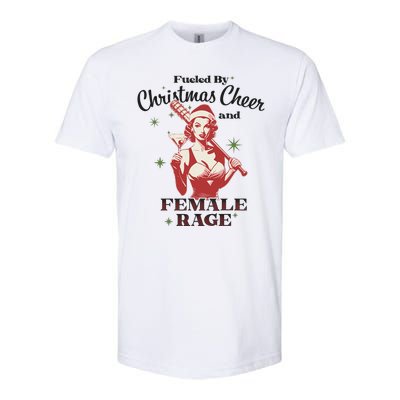 Fueled By Christmas Cheer And Female Rage Funny Liberal Softstyle® CVC T-Shirt