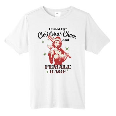 Fueled By Christmas Cheer And Female Rage Funny Liberal Tall Fusion ChromaSoft Performance T-Shirt