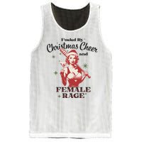 Fueled By Christmas Cheer And Female Rage Funny Liberal Mesh Reversible Basketball Jersey Tank