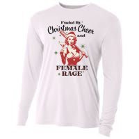 Fueled By Christmas Cheer And Female Rage Funny Liberal Cooling Performance Long Sleeve Crew